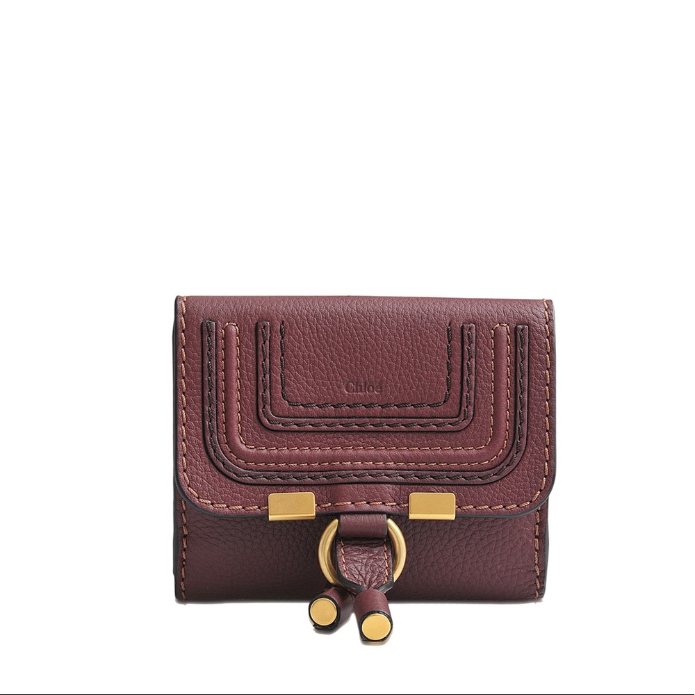CHLOÈ WALLET- Chloe marcie square wallet in plum